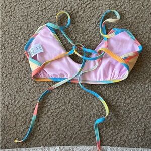 Colorful Strappy Bikini Top